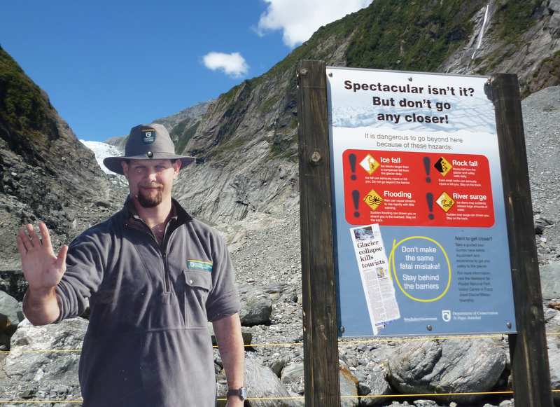 050 Franz Josef Glacier Plastic Ranger 6th Feb 2013.JPG